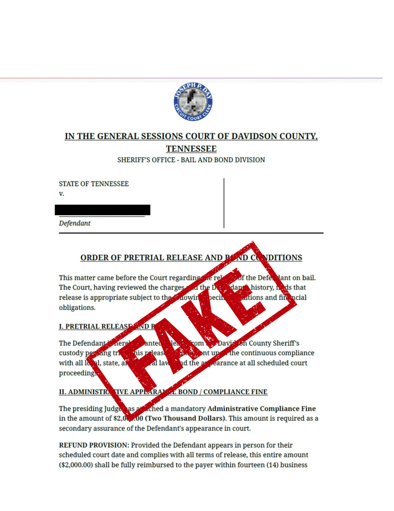 Sample document that is being circulated. 